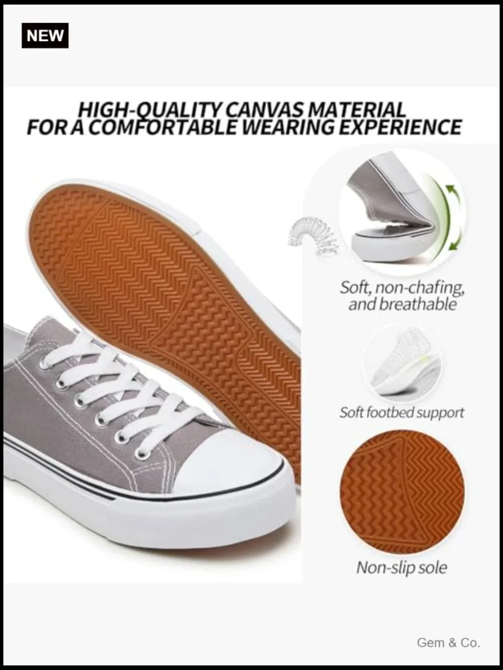 Low Top Canvas Sneakers Lace Up Fashion Comfortable Walking Shoes